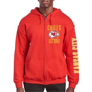 Junk Food Kansas City Chiefs Unisex NFL Zip Hoodie Hooded Sweatshirt